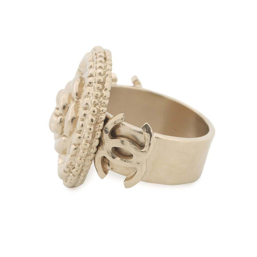 CHANEL Gold Logo Ring - Picture 2 of 7